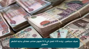 صرف سبتمبر.. زيادة 15% تصل إلى 11.5 مليون صاحب معاش بداية الشهر المقبل